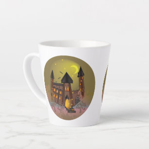 Spooky Halloween Hexenhaus und Vampirschloss Milchtasse