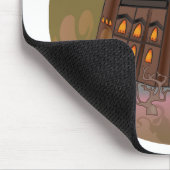 Spooky Halloween Hexenhaus und Vampirschloss Mousepad (Ecke)