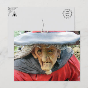 Spooky Halloween Hexenkarte Postkarte