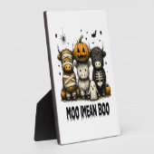 Spooky Halloween Highland Cow Fotoplatte (Seite)