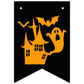 Spooky Halloween House Individuelle Name & Details Wimpelkette (Erste Fahne)