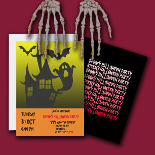 Spooky Halloween House Party Einladung