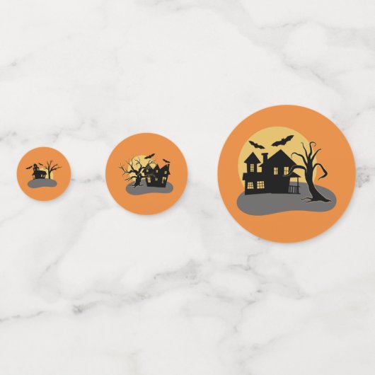 Spooky Halloween Houses | Boo! Konfetti (Vorderseiten)