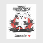 Spooky Halloween Hund Spooky Ghost 23 Aufkleber (Blatt)