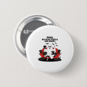 Spooky Halloween Hund Spooky Ghost 23 Button (Vorne & Hinten)