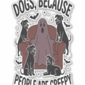 Spooky Halloween Hund Spooky Ghost 2 Aufkleber (Vorderseite)