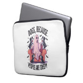 Spooky Halloween Hund Spooky Ghost (2) Laptopschutzhülle (Vorderseite Links)