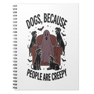 Spooky Halloween Hund Spooky Ghost 2 Notizblock