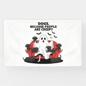 Spooky Halloween Hund Spooky Ghost Banner (Horizontal)