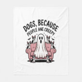 Spooky Halloween Hund Spooky Ghost Fleecedecke (Vorderseite)