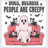 Spooky Halloween Hund Spooky Ghost Png 2 Aufkleber (Blatt)