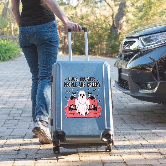 Spooky Halloween Hund Spooky Ghost Png 2 Aufkleber (Koffer Insitu)