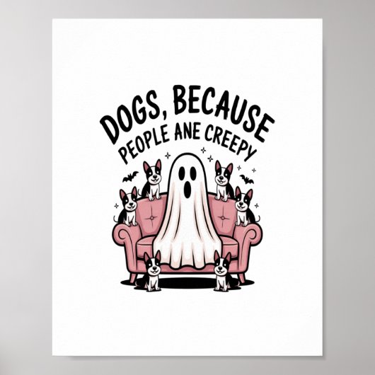 Spooky Halloween Hund Spooky Ghost Poster (Vorne)