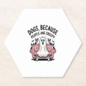 Spooky Halloween Hund Spooky Ghost Untersetzer (Vorderseite)