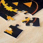 Spooky Halloween Illustration mit Bat Pumpki Puzzle (Seite)