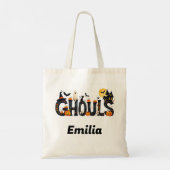 Spooky Halloween-Individuelle Name "Ghouls" Tragetasche (Rückseite)