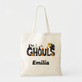 Spooky Halloween-Individuelle Name "Ghouls" Tragetasche (Vorne)