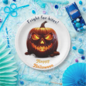 Spooky Halloween Jack-O-Lantern Pappteller (Party)