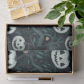 Spooky Halloween Jack-O'-Lanterns im Wald Seidenpapier (Geschenk)