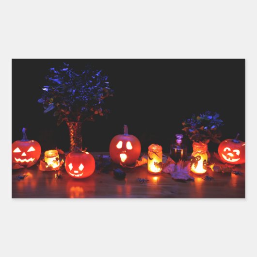 Spooky Halloween Jack-o''Lantern Sticker (Vorderseite)