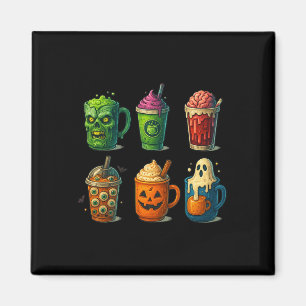 Spooky Halloween Kaffee Drinks Niedliche Beängstig Magnet