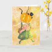 Spooky Halloween Karte (Gelbe Blume)