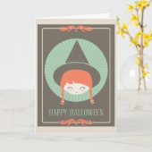 Spooky Halloween Karte (Gelbe Blume)