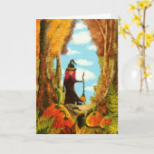 Spooky Halloween Karte (Gelbe Blume)