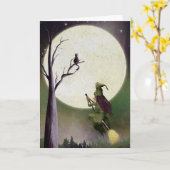 Spooky Halloween Karte (Gelbe Blume)