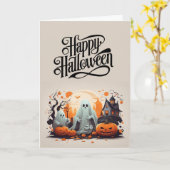 Spooky Halloween Karte (Gelbe Blume)