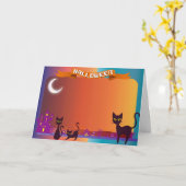 Spooky Halloween Karte (Gelbe Blume)