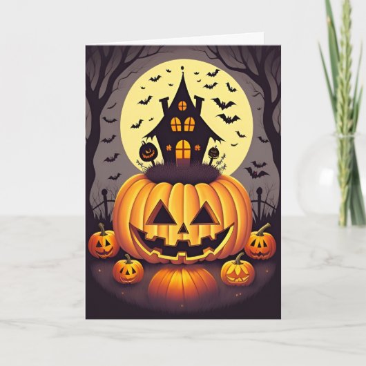 Spooky Halloween Karte (Vorderseite)