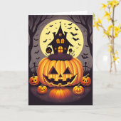 Spooky Halloween Karte (Gelbe Blume)