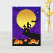 Spooky Halloween Karte (Gelbe Blume)