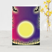 Spooky Halloween Karte (Gelbe Blume)