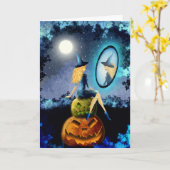Spooky Halloween Karte (Gelbe Blume)