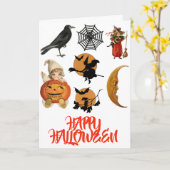 Spooky Halloween Karte (Gelbe Blume)
