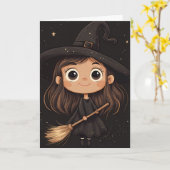 Spooky Halloween Karte (Gelbe Blume)