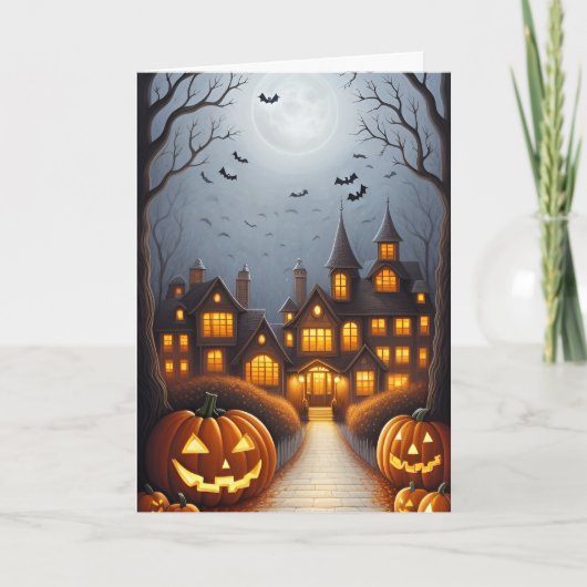 Spooky Halloween Karte (Vorderseite)