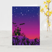 Spooky Halloween Karte (Gelbe Blume)