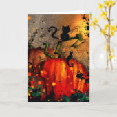 Spooky Halloween Karte (Gelbe Blume)