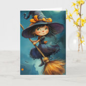 Spooky Halloween Karte (Gelbe Blume)