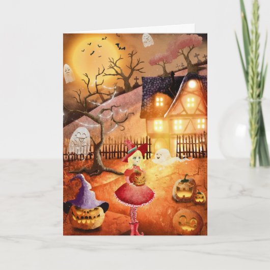 Spooky Halloween Karte (Vorderseite)