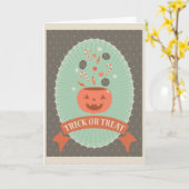 Spooky Halloween Karte (Gelbe Blume)