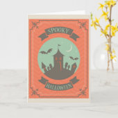 Spooky Halloween Karte (Gelbe Blume)