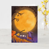 Spooky Halloween Karte (Gelbe Blume)