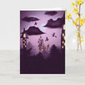 Spooky Halloween Karte (Gelbe Blume)