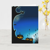 Spooky Halloween Karte (Gelbe Blume)