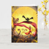 Spooky Halloween Karte (Gelbe Blume)