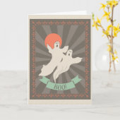 Spooky Halloween Karte (Gelbe Blume)